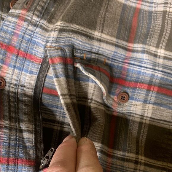 ARIAT REBAR, Men's Plaid Shirt - Blue and Gray - Picture 3 of 12